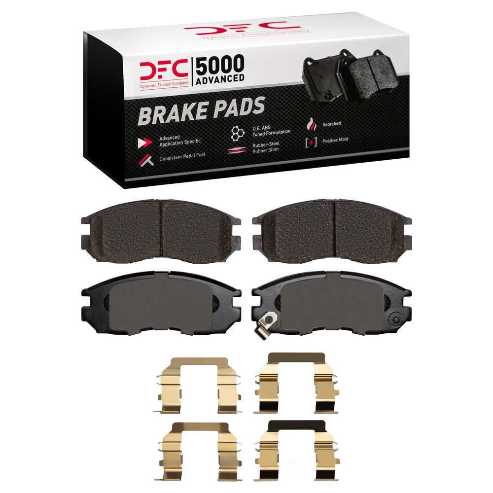 Dynamic Friction Company 1551-0484-01 DFC 5000 Advanced Brake Pads - Ceramic and Hardware Kit - OE