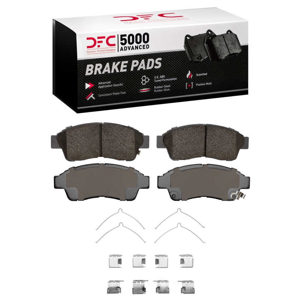 Dynamic Friction Company 1551-0562-01 DFC 5000 Advanced Brake Pads - Ceramic and Hardware Kit - OE