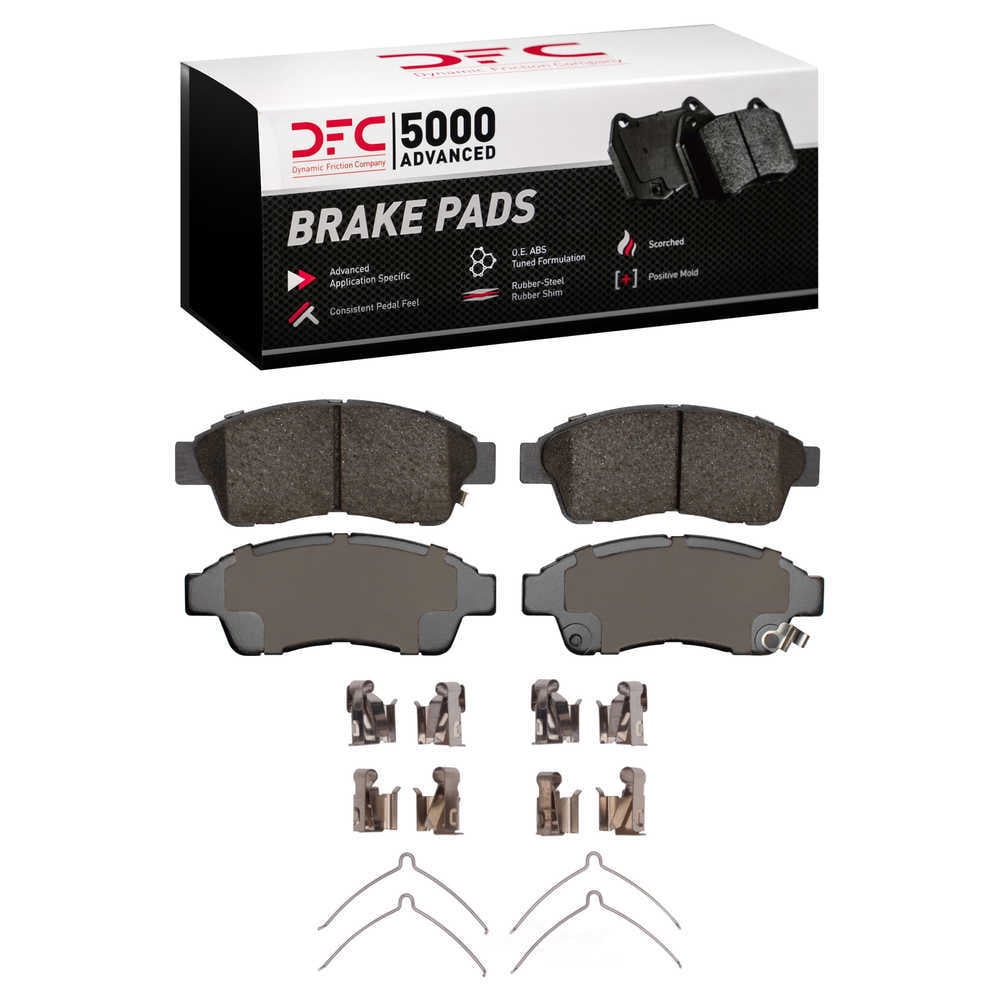 Dynamic Friction Company 1551-0562-02 DFC 5000 Advanced Brake Pads - Ceramic and Hardware Kit - OE
