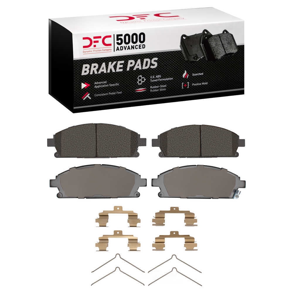 Dynamic Friction Company 1551-0691-01 DFC 5000 Advanced Brake Pads - Ceramic and Hardware Kit - OE