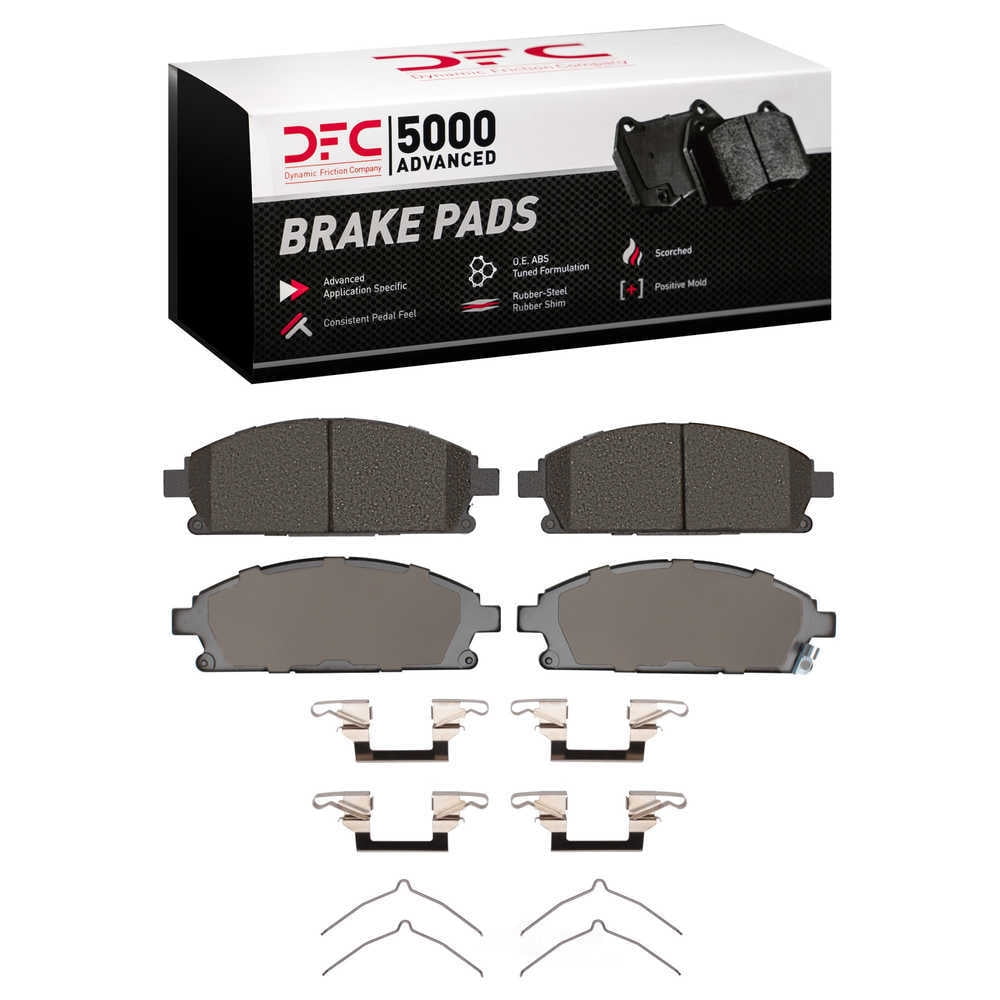 Dynamic Friction Company 1551-0691-02 DFC 5000 Advanced Brake Pads - Ceramic and Hardware Kit - OE
