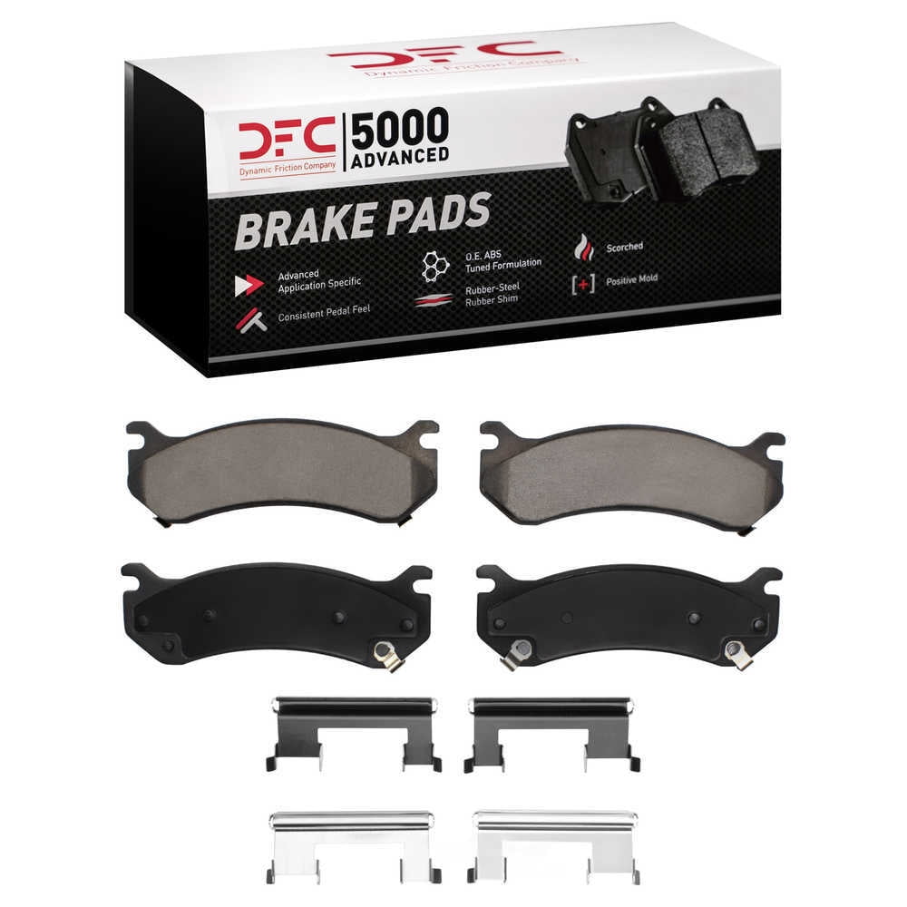 Dynamic Friction Company 1551-0785-01 DFC 5000 Advanced Brake Pads - Ceramic and Hardware Kit - OE