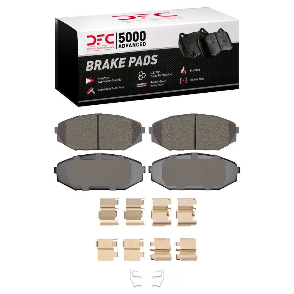 Dynamic Friction Company 1551-0793-01 DFC 5000 Advanced Brake Pads - Ceramic and Hardware Kit - OE