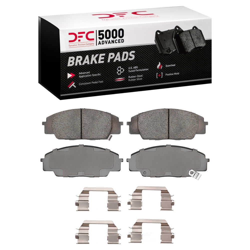Dynamic Friction Company 1551-0829-01 DFC 5000 Advanced Brake Pads - Ceramic and Hardware Kit - OE