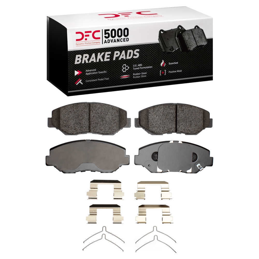 Dynamic Friction Company 1551-0914-02 DFC 5000 Advanced Brake Pads - Ceramic and Hardware Kit - OE