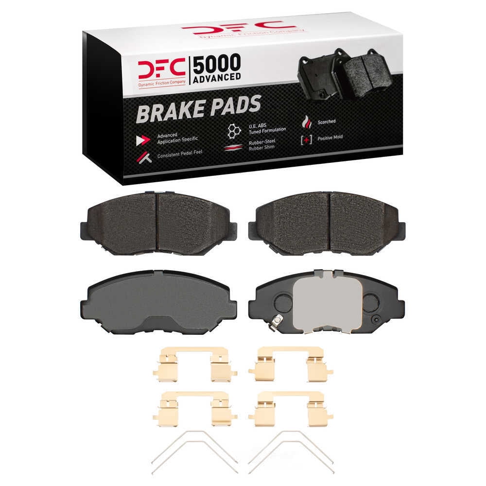 Dynamic Friction Company 1551-0914-03 DFC 5000 Advanced Brake Pads - Ceramic and Hardware Kit - OE