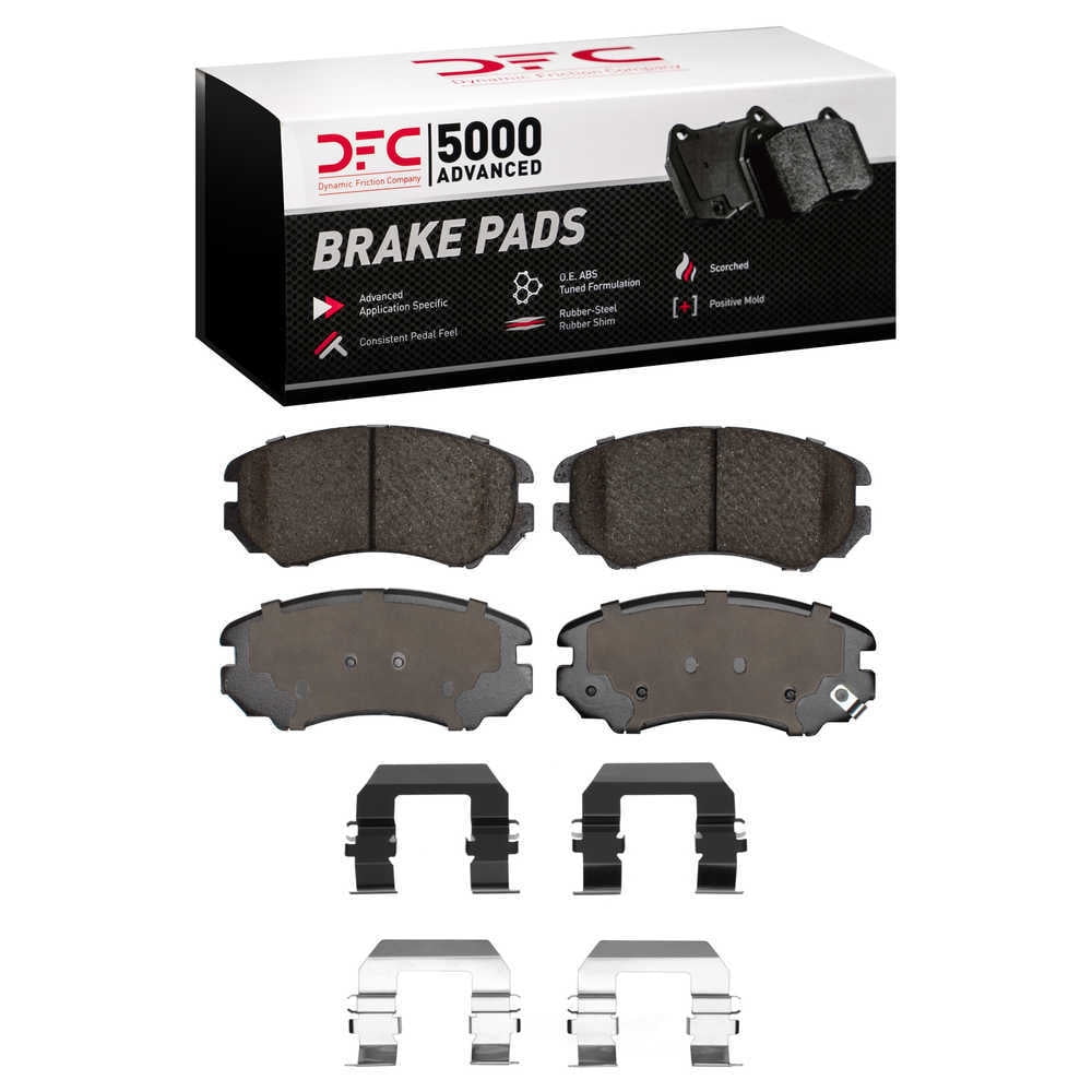 Dynamic Friction Company 1551-0924-01 DFC 5000 Advanced Brake Pads - Ceramic and Hardware Kit - OE