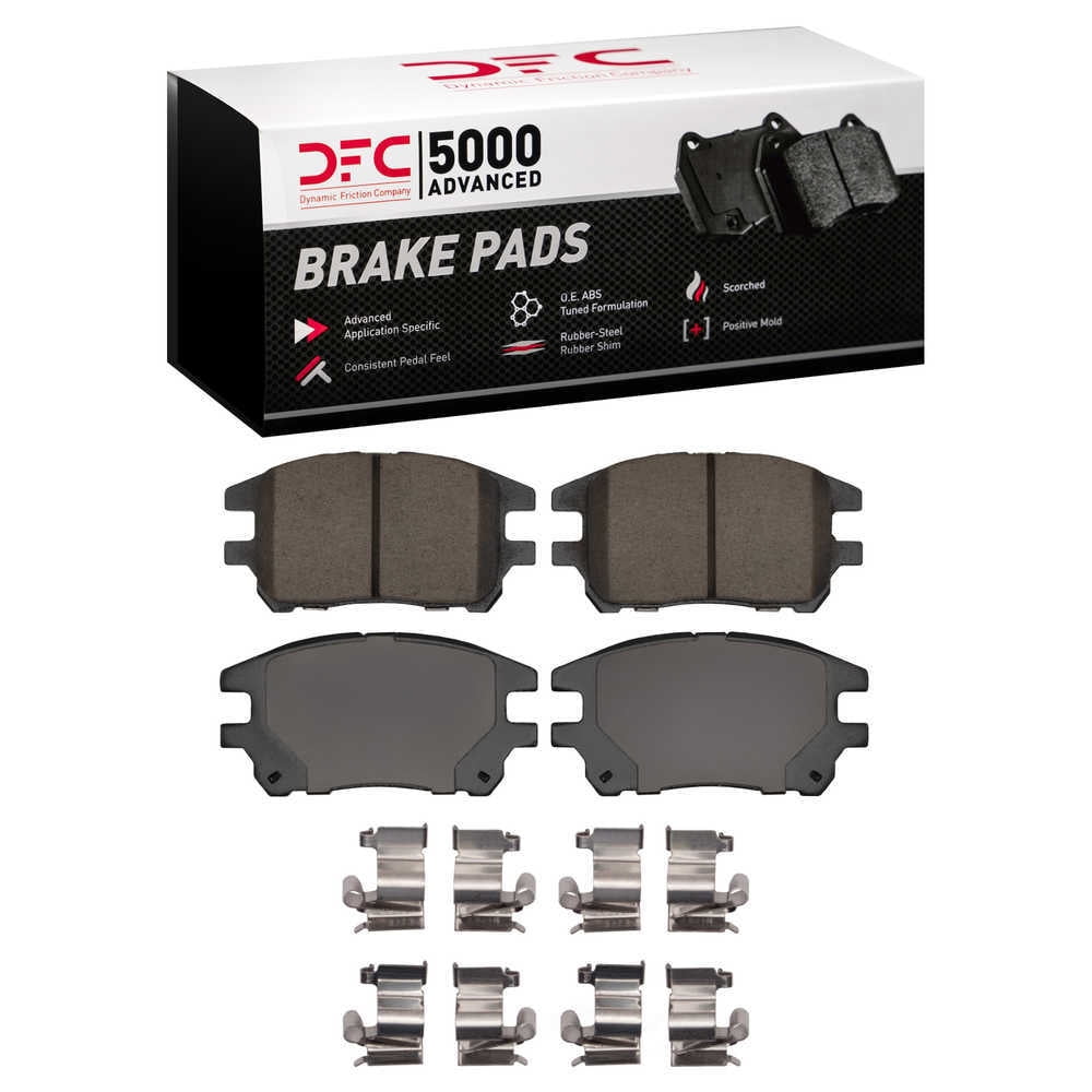 Dynamic Friction Company 1551-0930-01 DFC 5000 Advanced Brake Pads - Ceramic and Hardware Kit - OE