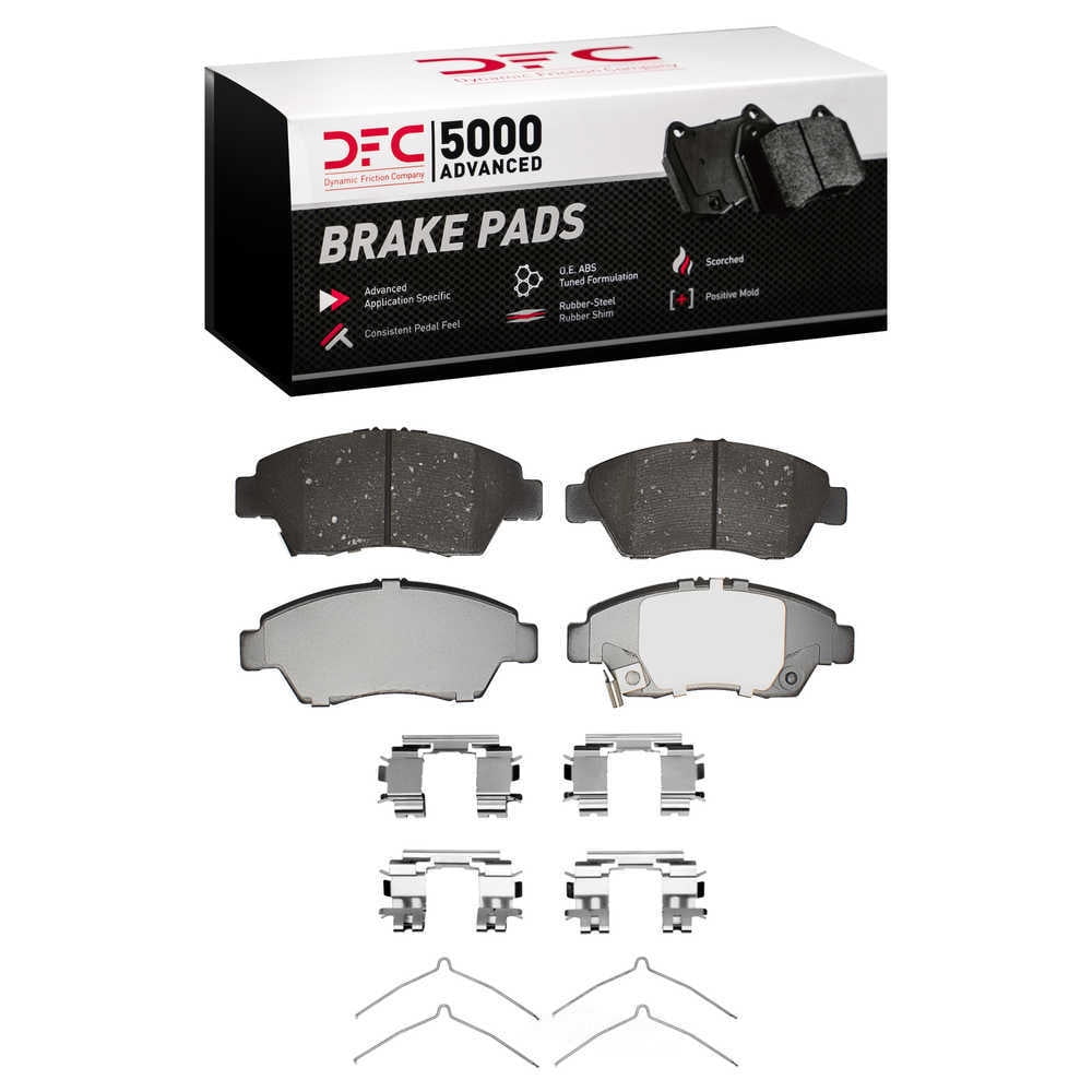 Dynamic Friction Company 1551-0948-01 DFC 5000 Advanced Brake Pads - Ceramic and Hardware Kit - OE