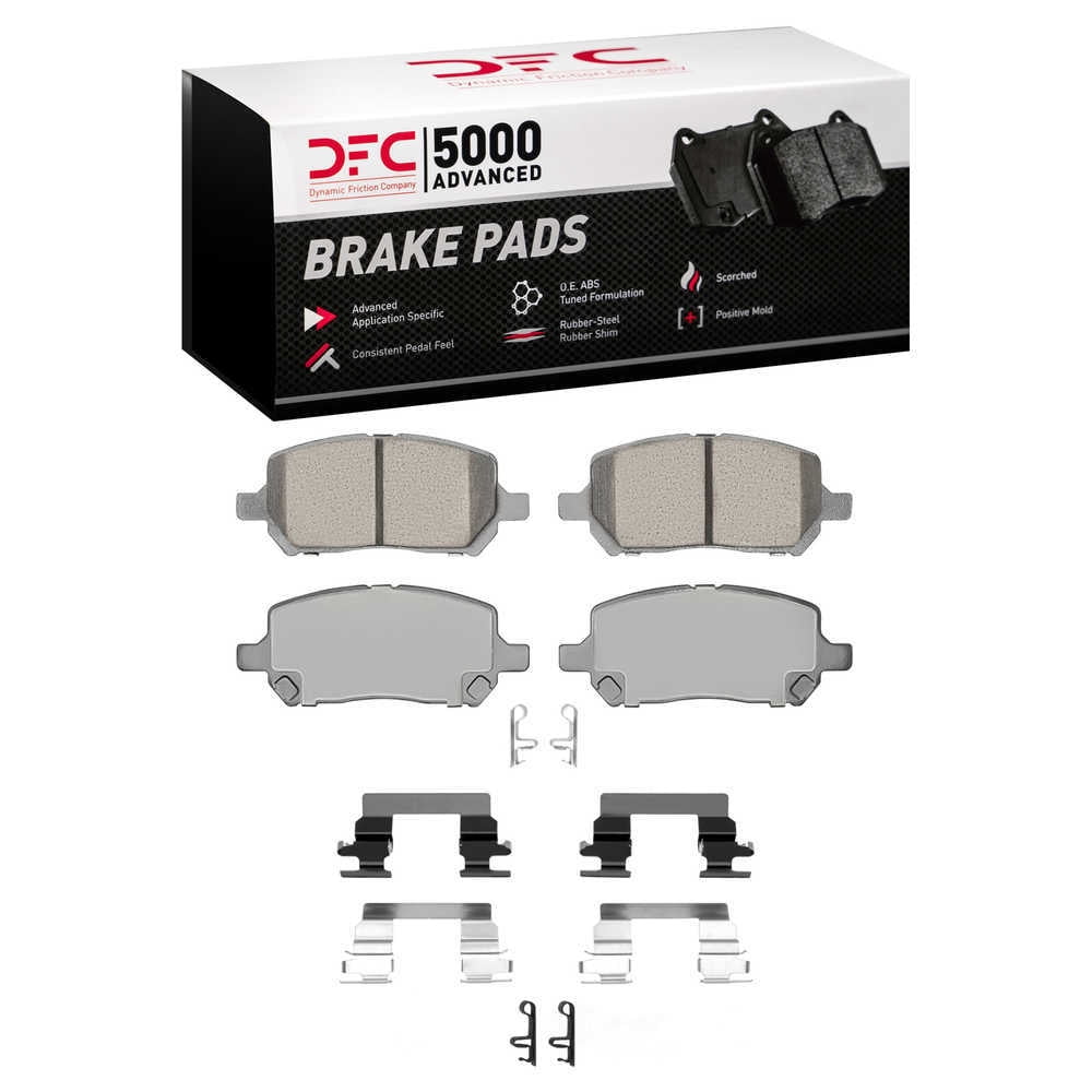 Dynamic Friction Company 1551-0956-01 DFC 5000 Advanced Brake Pads - Ceramic and Hardware Kit - OE