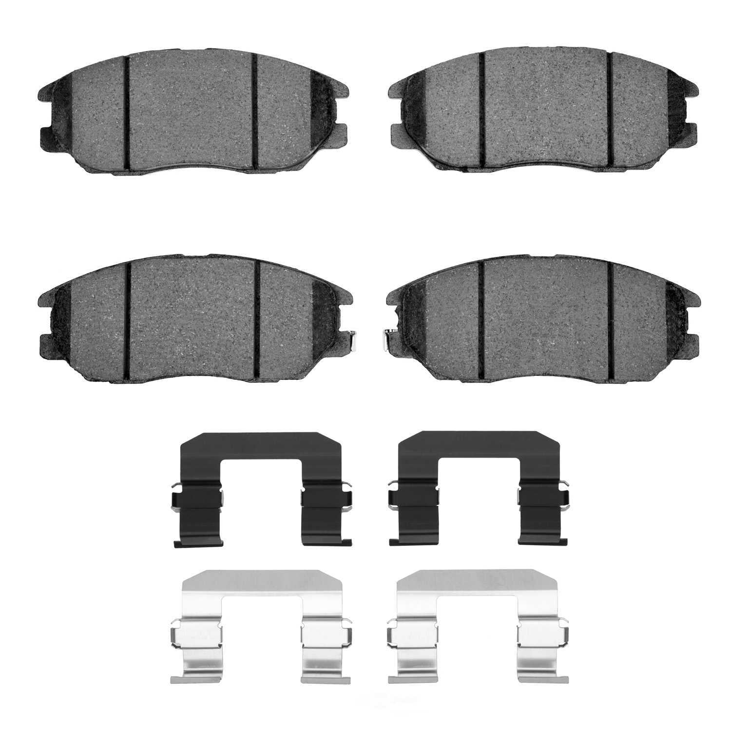 Dynamic Friction Company 1551-1013-01 DFC 5000 Advanced Brake Pads - Ceramic and Hardware Kit - OE