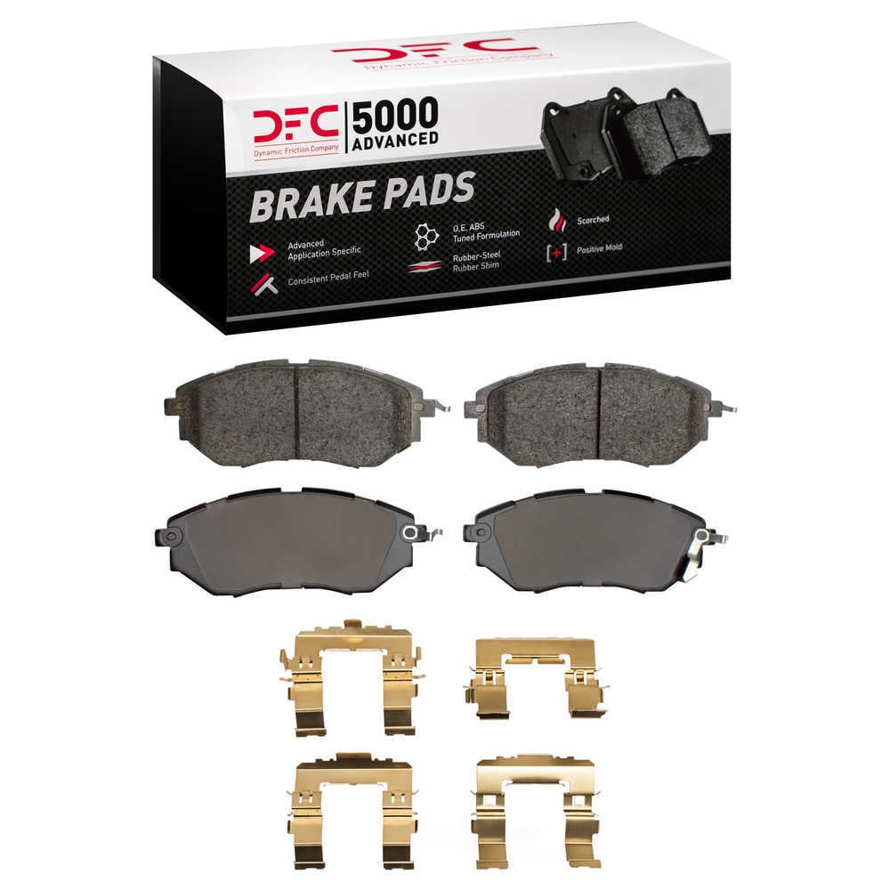 Dynamic Friction Company 1551-1078-02 DFC 5000 Advanced Brake Pads - Ceramic and Hardware Kit - OE