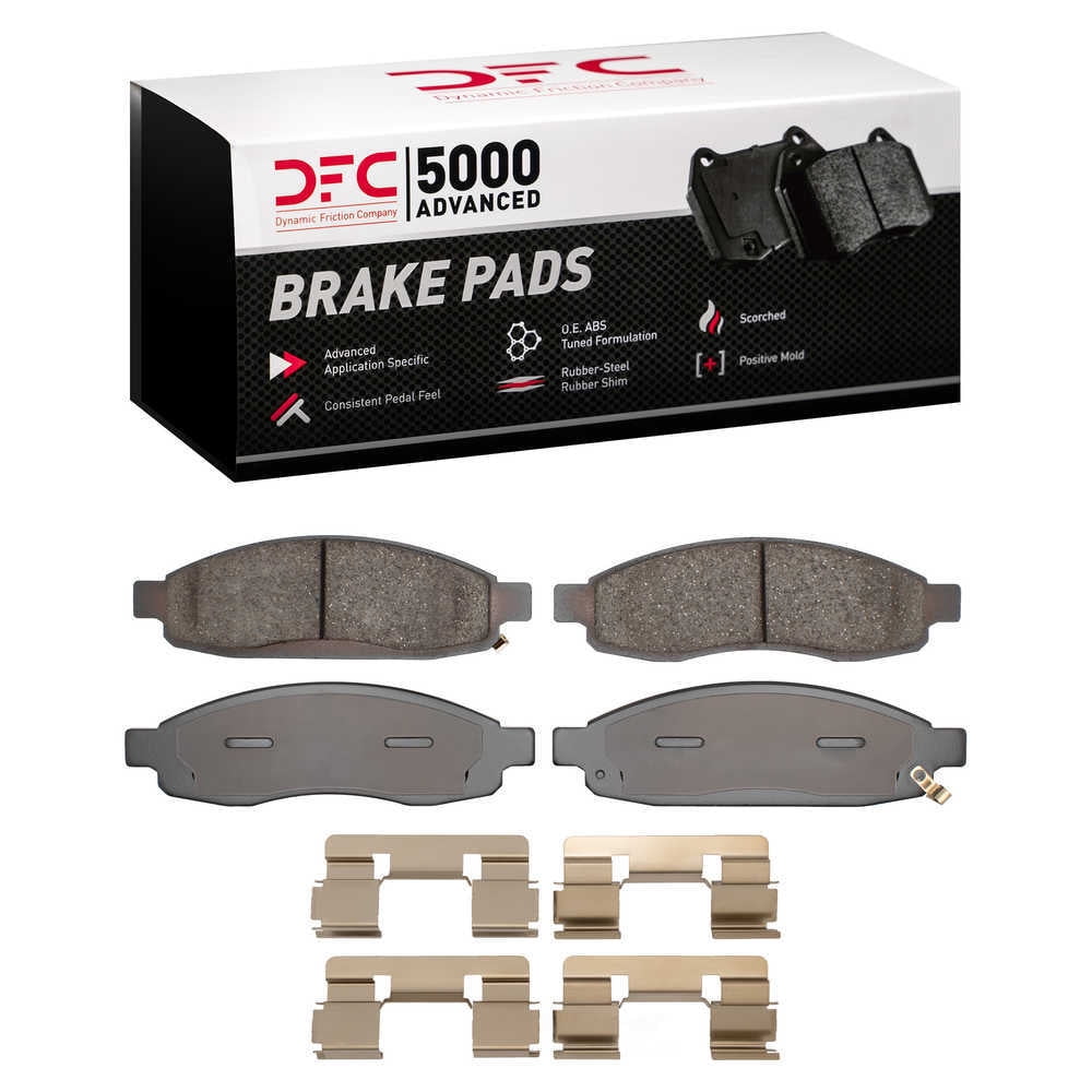 Dynamic Friction Company 1551-1183-01 DFC 5000 Advanced Brake Pads - Ceramic and Hardware Kit - OE
