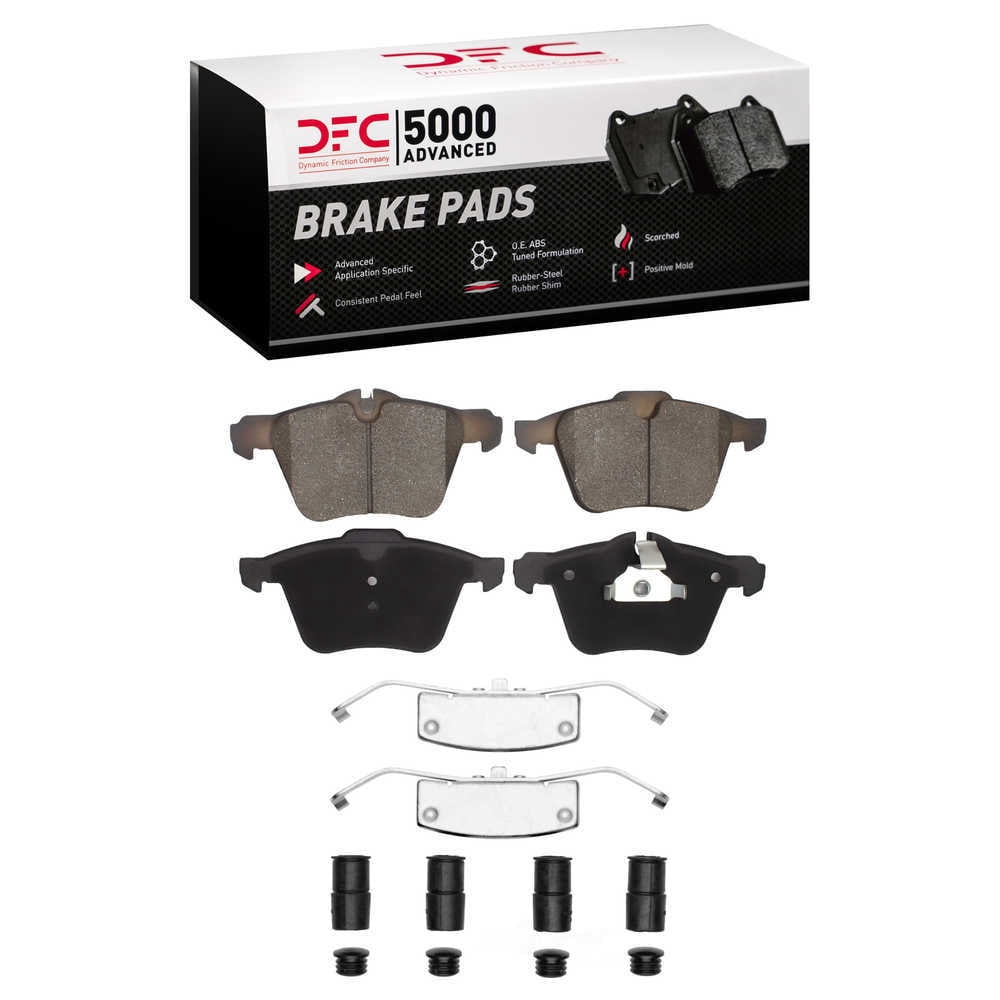 Dynamic Friction Company 1551-1240-01 DFC 5000 Advanced Brake Pads - Ceramic and Hardware Kit - OE