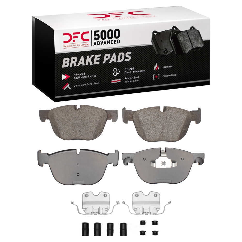 Dynamic Friction Company 1551-1294-01 DFC 5000 Advanced Brake Pads - Ceramic and Hardware Kit - OE