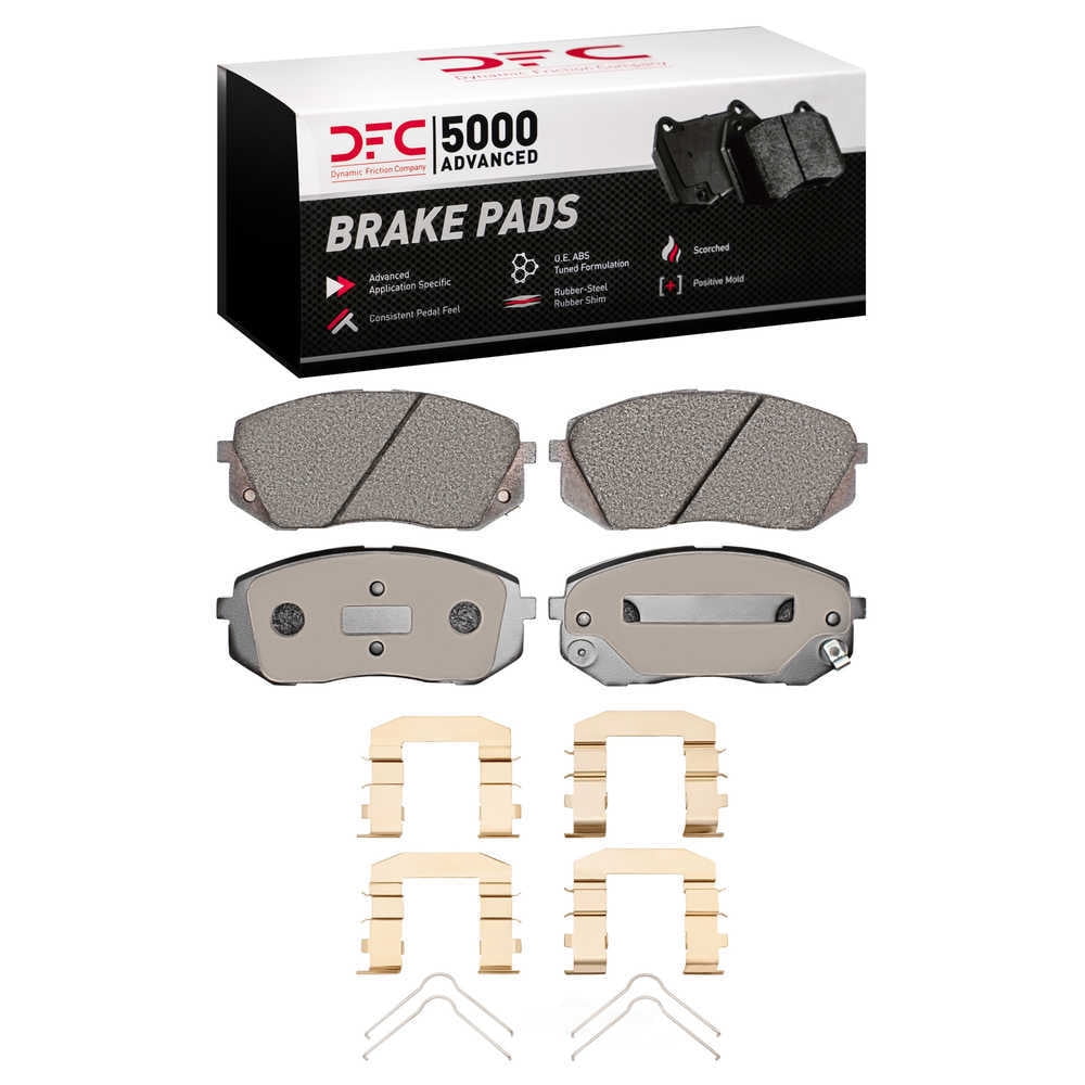 Dynamic Friction Company 1551-1295-02 DFC 5000 Advanced Brake Pads - Ceramic and Hardware Kit - OE