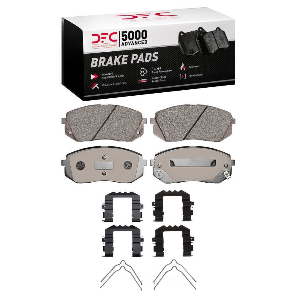 Dynamic Friction Company 1551-1295-03 DFC 5000 Advanced Brake Pads - Ceramic and Hardware Kit - OE