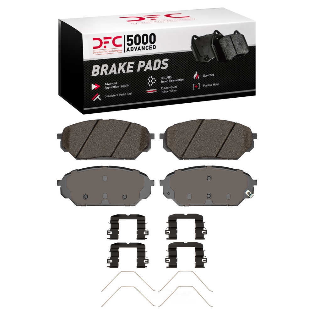 Dynamic Friction Company 1551-1301-01 DFC 5000 Advanced Brake Pads - Ceramic and Hardware Kit - OE