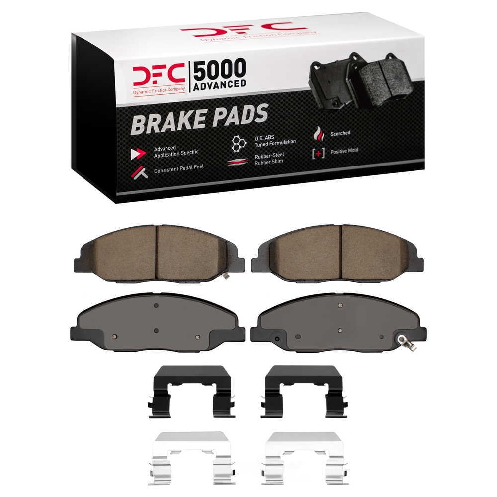 Dynamic Friction Company 1551-1332-01 DFC 5000 Advanced Brake Pads - Ceramic and Hardware Kit - OE