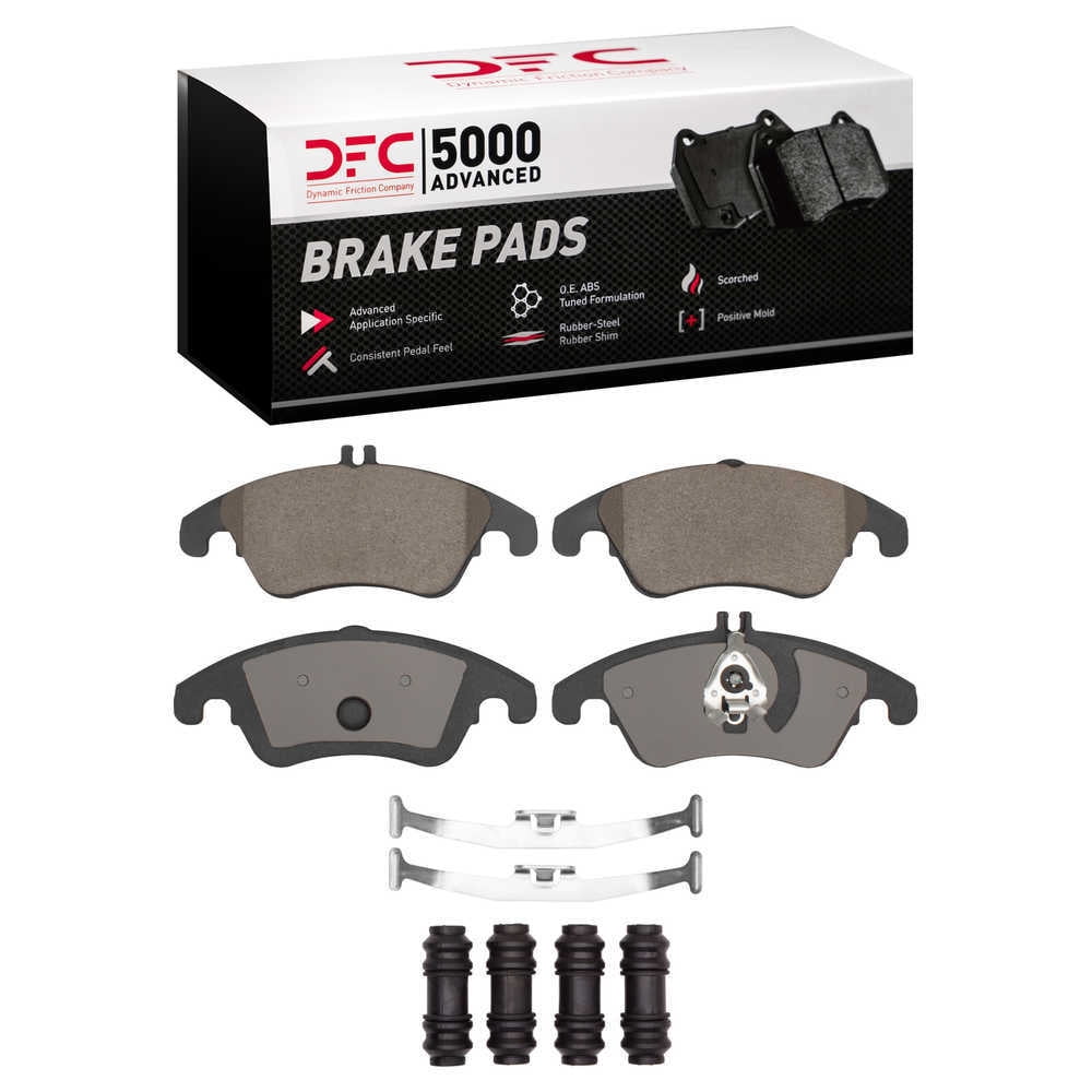 Dynamic Friction Company 1551-1342-01 DFC 5000 Advanced Brake Pads - Ceramic and Hardware Kit - OE