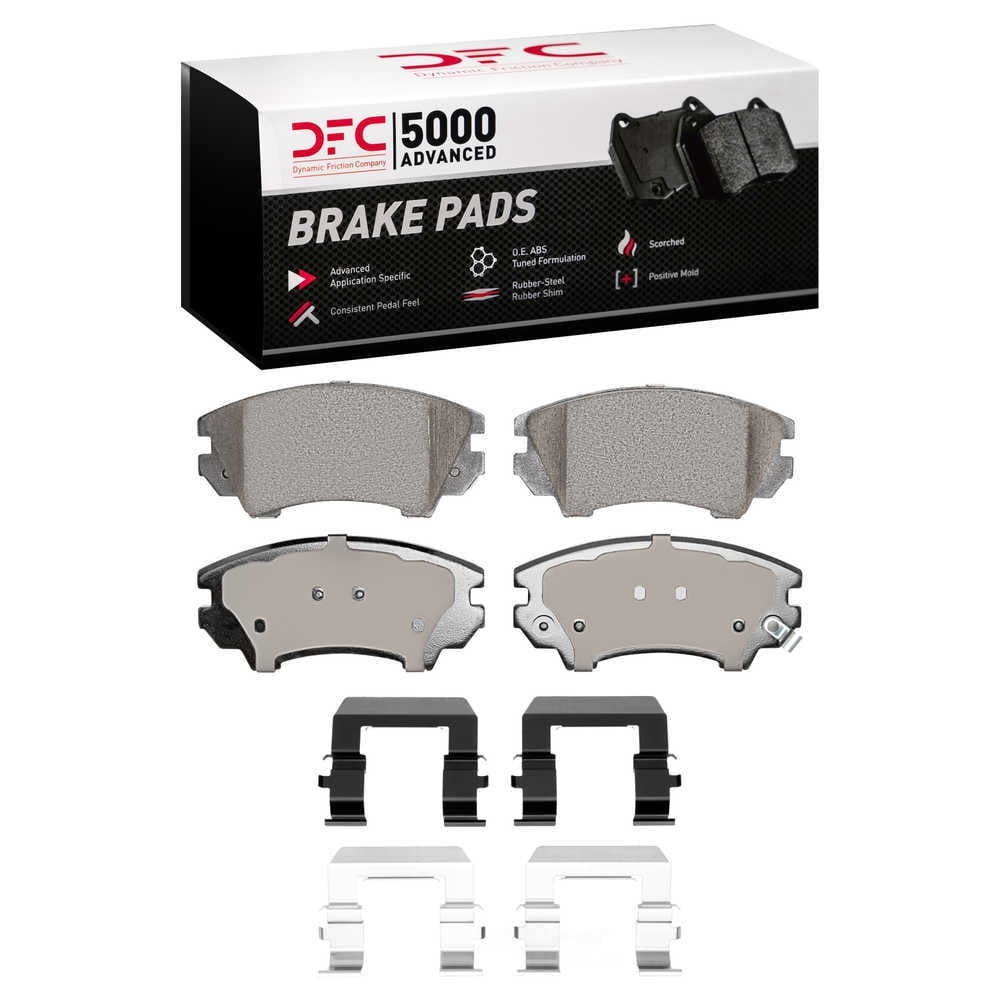 Dynamic Friction Company 1551-1404-01 DFC 5000 Advanced Brake Pads - Ceramic and Hardware Kit - OE