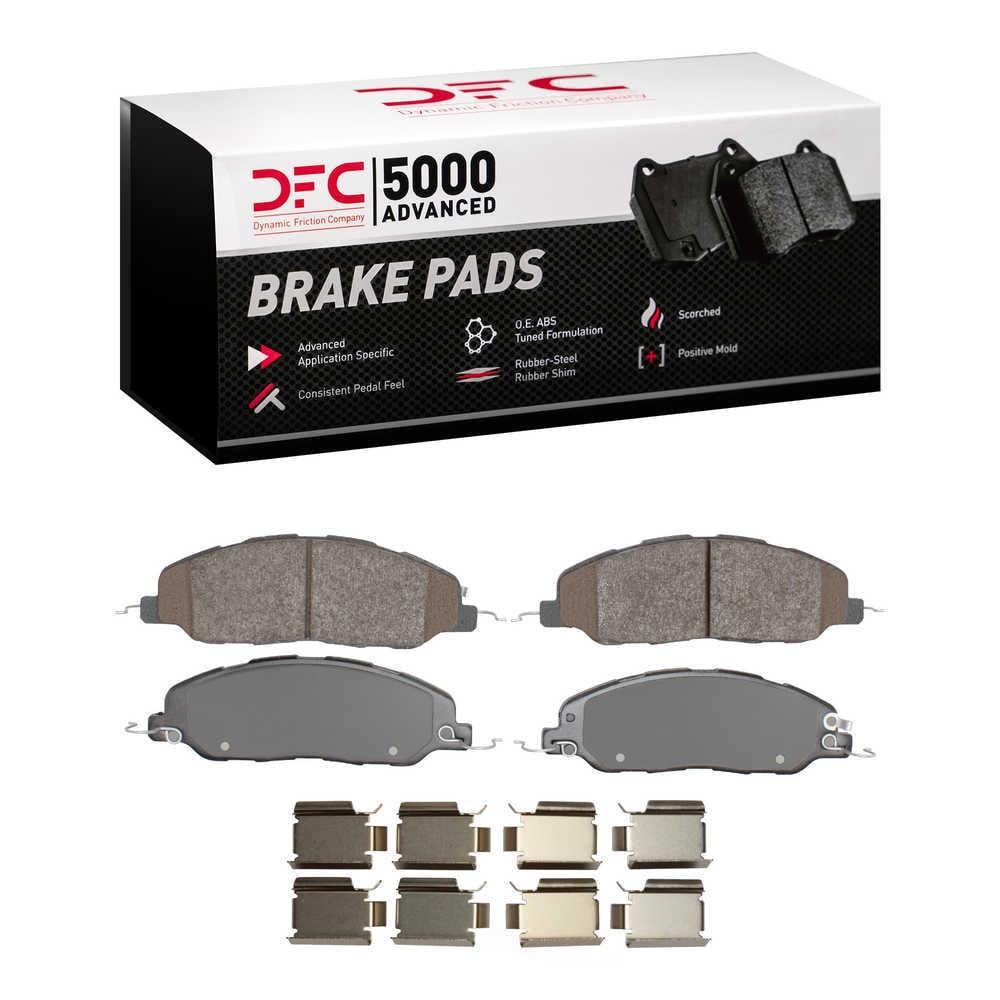 Dynamic Friction Company 1551-1463-01 DFC 5000 Advanced Brake Pads - Ceramic and Hardware Kit - OE