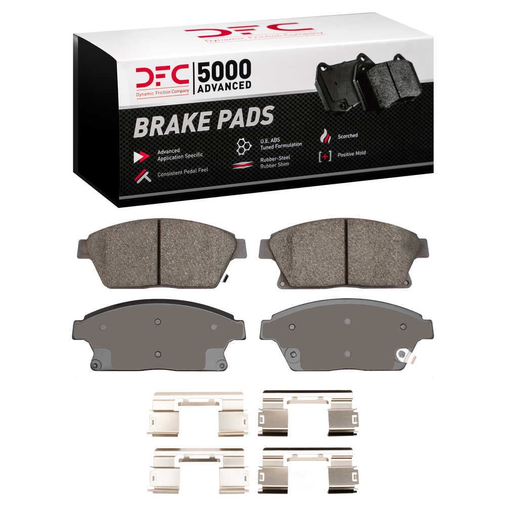 Dynamic Friction Company 1551-1467-01 DFC 5000 Advanced Brake Pads - Ceramic and Hardware Kit - OE