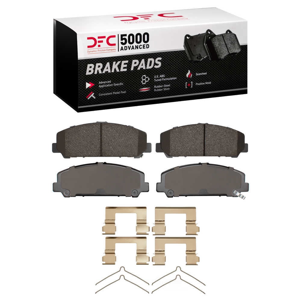 Dynamic Friction Company 1551-1509-01 DFC 5000 Advanced Brake Pads - Ceramic and Hardware Kit - OE