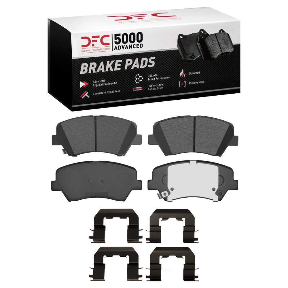 Dynamic Friction Company 1551-1543-02 DFC 5000 Advanced Brake Pads - Ceramic and Hardware Kit - OE