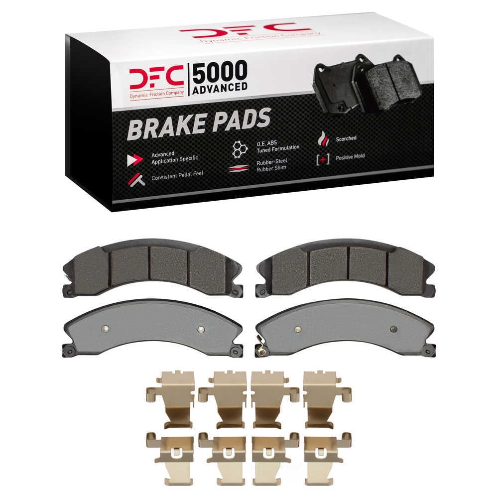 Dynamic Friction Company 1551-1565-01 DFC 5000 Advanced Brake Pads - Ceramic and Hardware Kit - OE