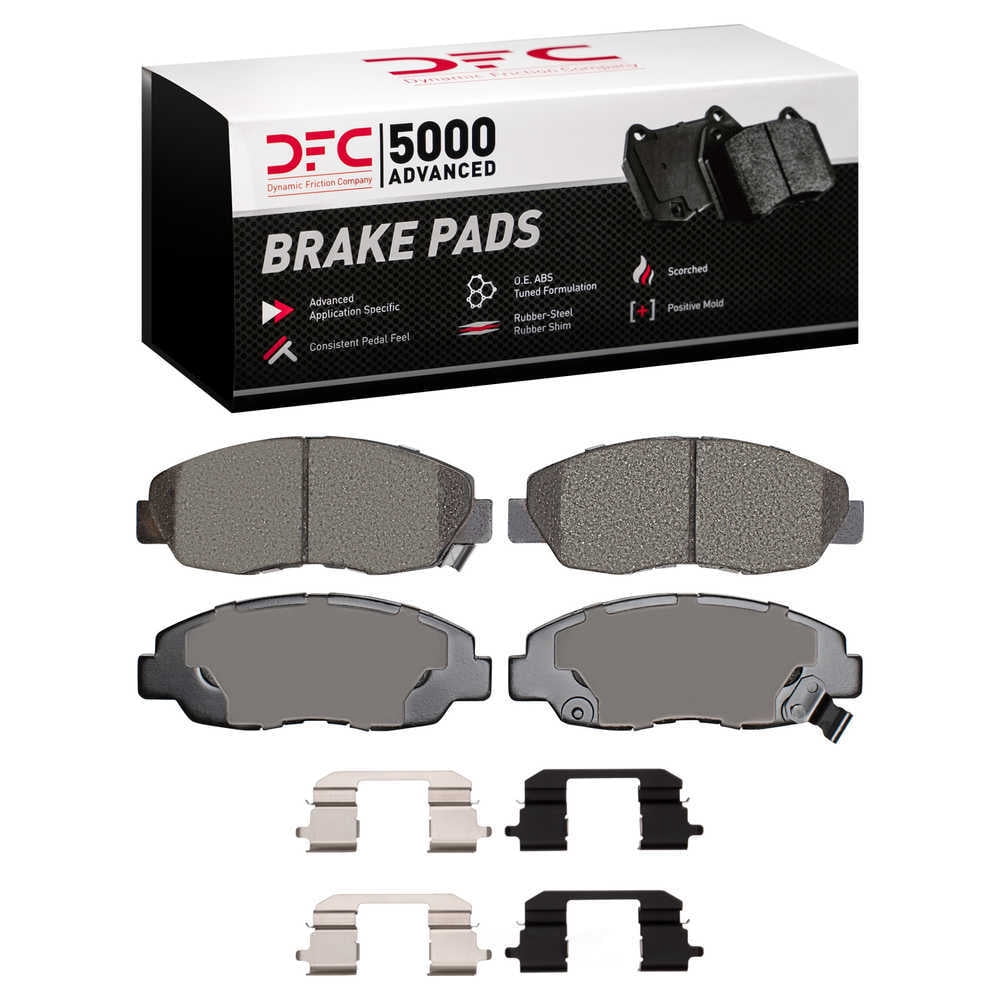 Dynamic Friction Company 1551-1578-02 DFC 5000 Advanced Brake Pads - Ceramic and Hardware Kit - OE