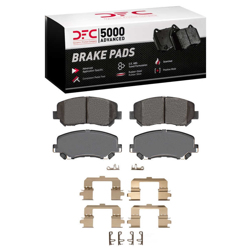Dynamic Friction Company 1551-1623-01 DFC 5000 Advanced Brake Pads - Ceramic and Hardware Kit - OE