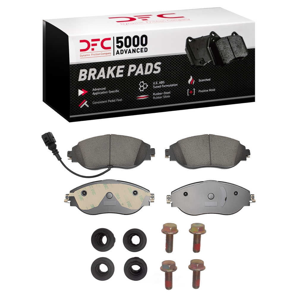 Dynamic Friction Company 1551-1633-01 DFC 5000 Advanced Brake Pads - Ceramic and Hardware Kit - OE