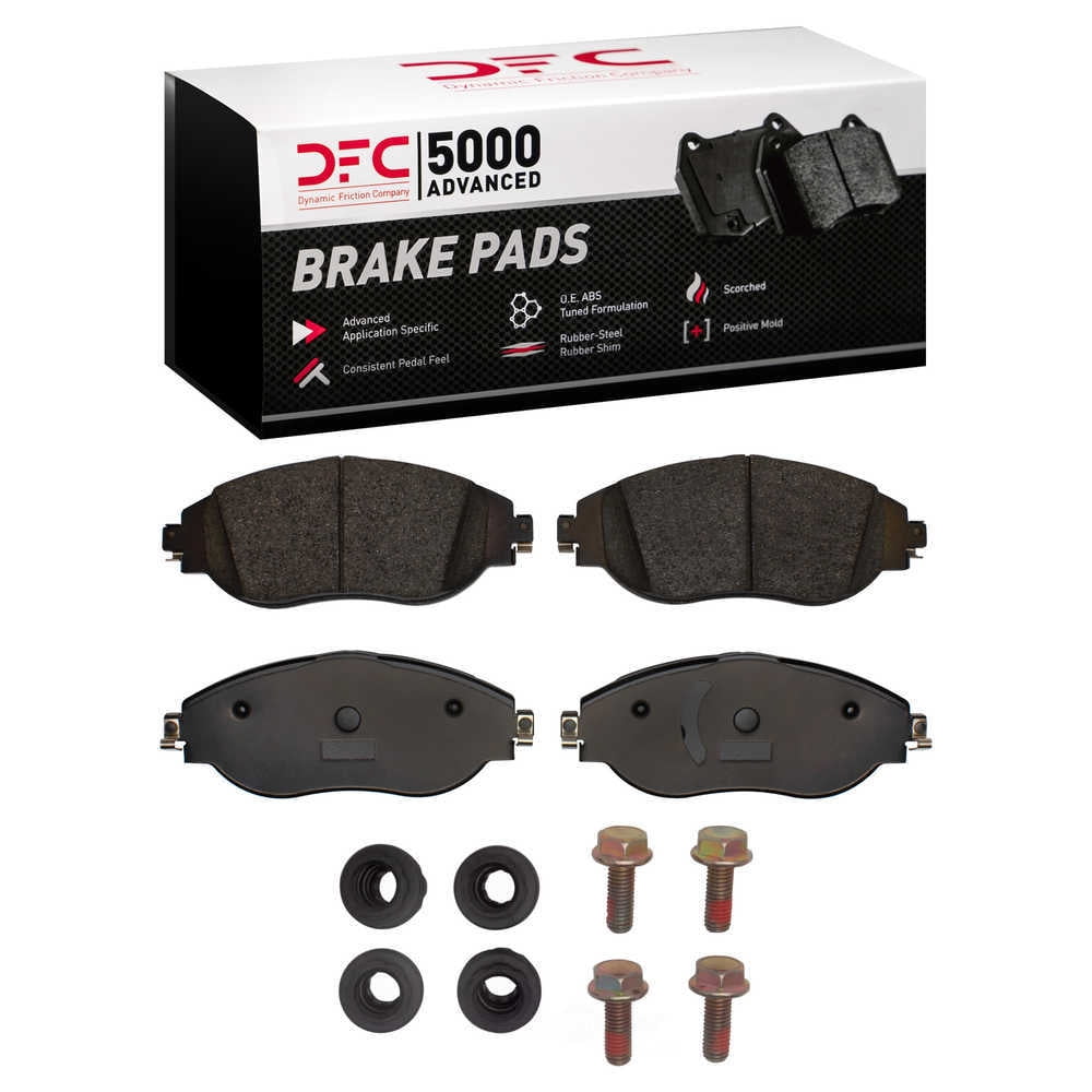 Dynamic Friction Company 1551-1633-11 DFC 5000 Advanced Brake Pads - Ceramic and Hardware Kit - OE