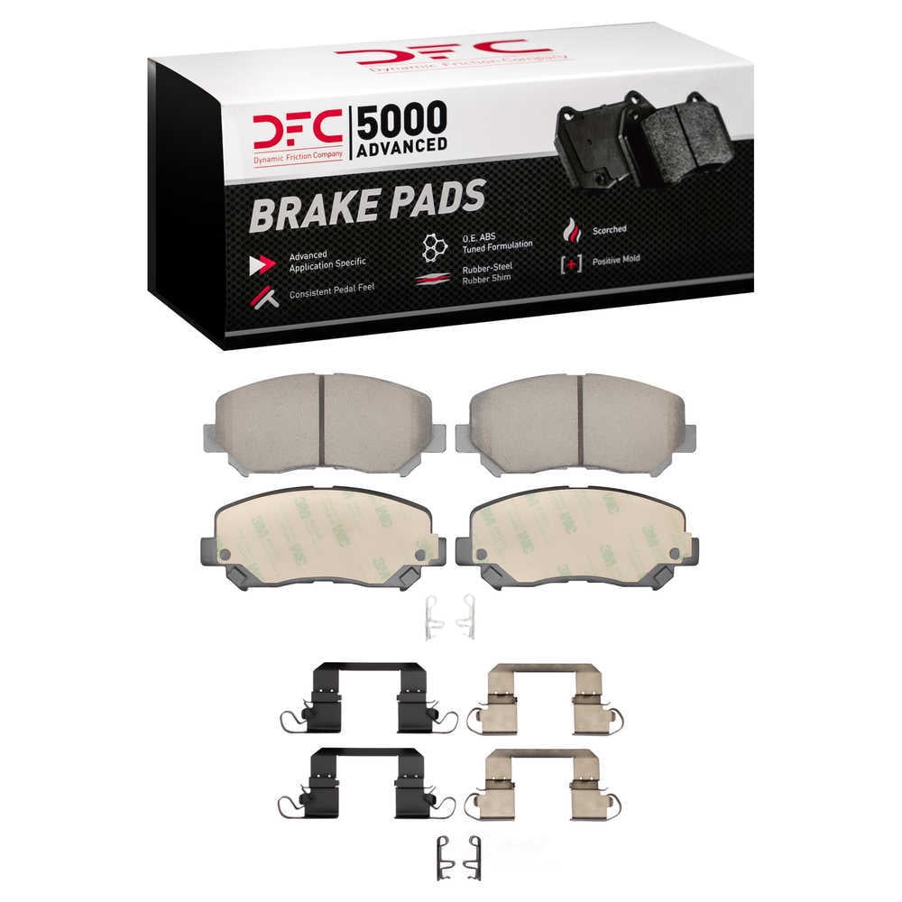 Dynamic Friction Company 1551-1640-01 DFC 5000 Advanced Brake Pads - Ceramic and Hardware Kit - OE