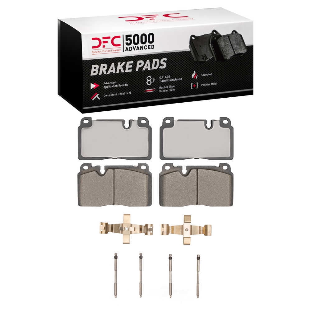 Dynamic Friction Company 1551-1663-01 DFC 5000 Advanced Brake Pads - Ceramic and Hardware Kit - OE