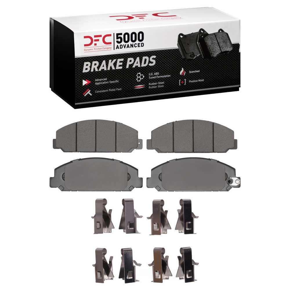 Dynamic Friction Company 1551-1683-01 DFC 5000 Advanced Brake Pads - Ceramic and Hardware Kit - OE