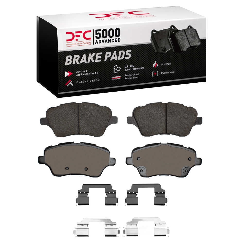 Dynamic Friction Company 1551-1730-01 DFC 5000 Advanced Brake Pads - Ceramic and Hardware Kit - OE