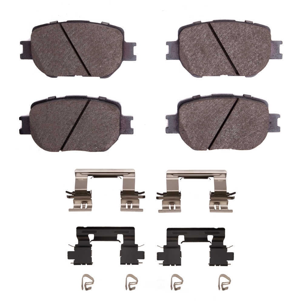 Dynamic Friction Company 1551-1733-01 DFC 5000 Advanced Brake Pads - Ceramic and Hardware Kit - OE