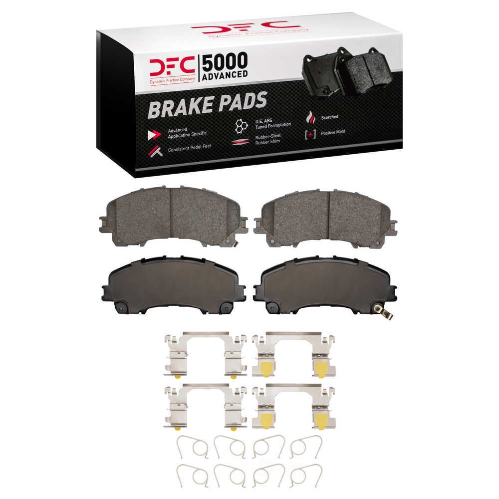 Dynamic Friction Company 1551-1736-02 DFC 5000 Advanced Brake Pads - Ceramic and Hardware Kit - OE