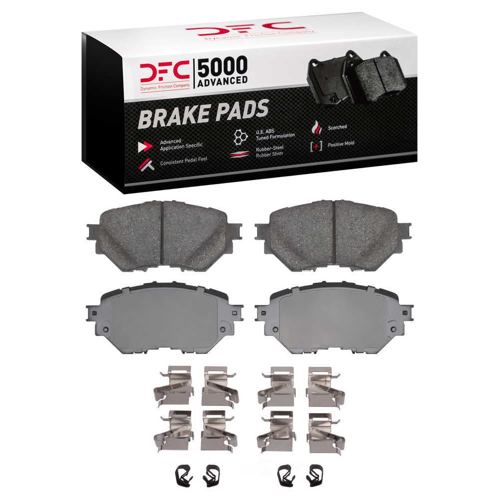 Dynamic Friction Company 1551-1759-01 DFC 5000 Advanced Brake Pads - Ceramic and Hardware Kit - OE