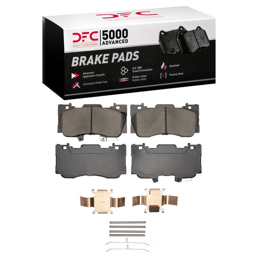 Dynamic Friction Company 1551-1784-01 DFC 5000 Advanced Brake Pads - Ceramic and Hardware Kit - OE