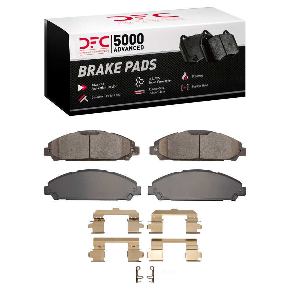 Dynamic Friction Company 1551-1791-01 DFC 5000 Advanced Brake Pads - Ceramic and Hardware Kit - OE