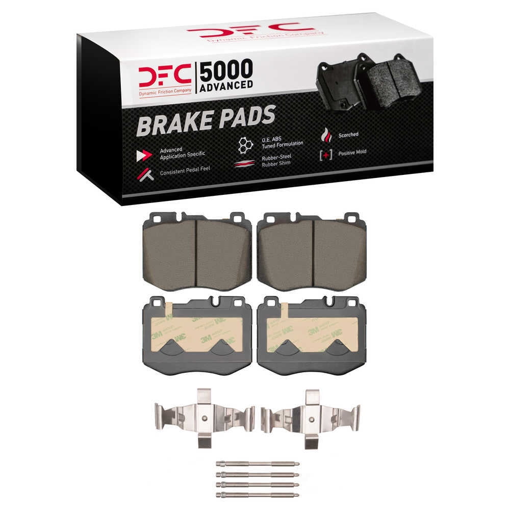 Dynamic Friction Company 1551-1796-01 DFC 5000 Advanced Brake Pads - Ceramic and Hardware Kit - OE