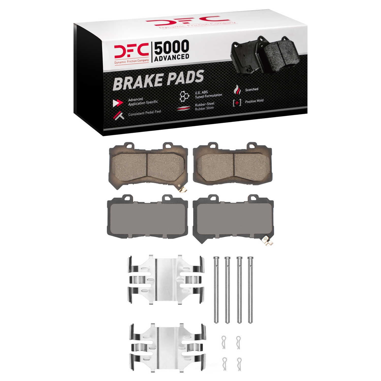 DFC 5000 Euro Ceramic Brake Pads and Hardware Kit - Archived 1551-1802-01 DFC 5000 Advanced Brake