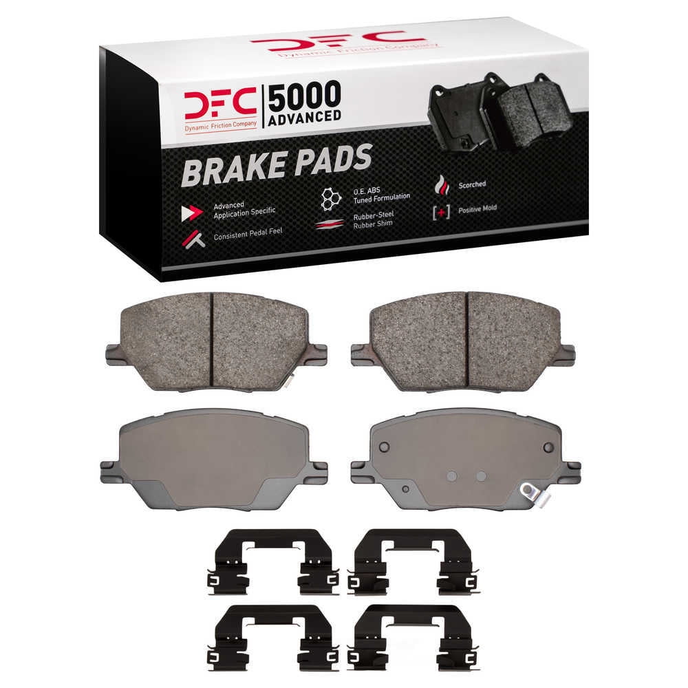 Dynamic Friction Company 1551-1811-01 DFC 5000 Advanced Brake Pads - Ceramic and Hardware Kit - OE