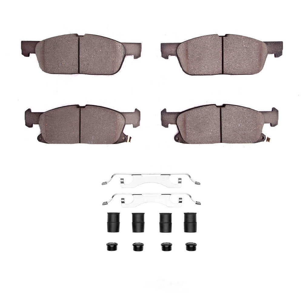 Dynamic Friction Company 1551-1818-11 DFC 5000 Advanced Brake Pads - Ceramic and Hardware Kit - OE