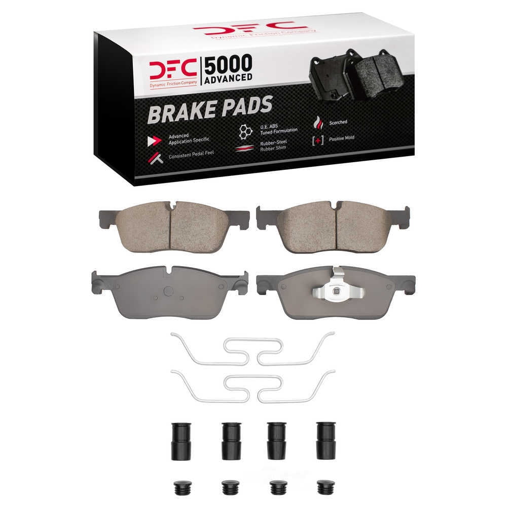 Dynamic Friction Company 1551-1838-01 DFC 5000 Advanced Brake Pads - Ceramic and Hardware Kit - OE