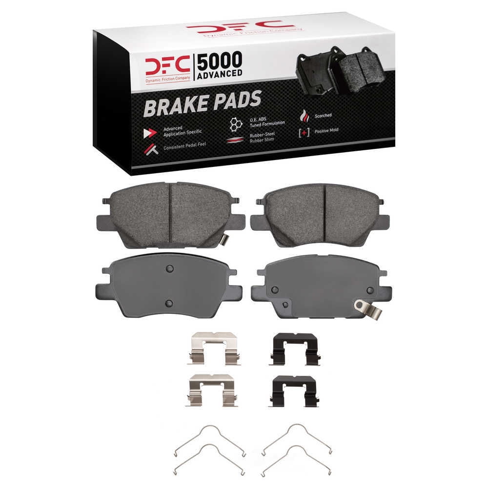 Dynamic Friction Company 1551-1844-01 DFC 5000 Advanced Brake Pads - Ceramic and Hardware Kit - OE