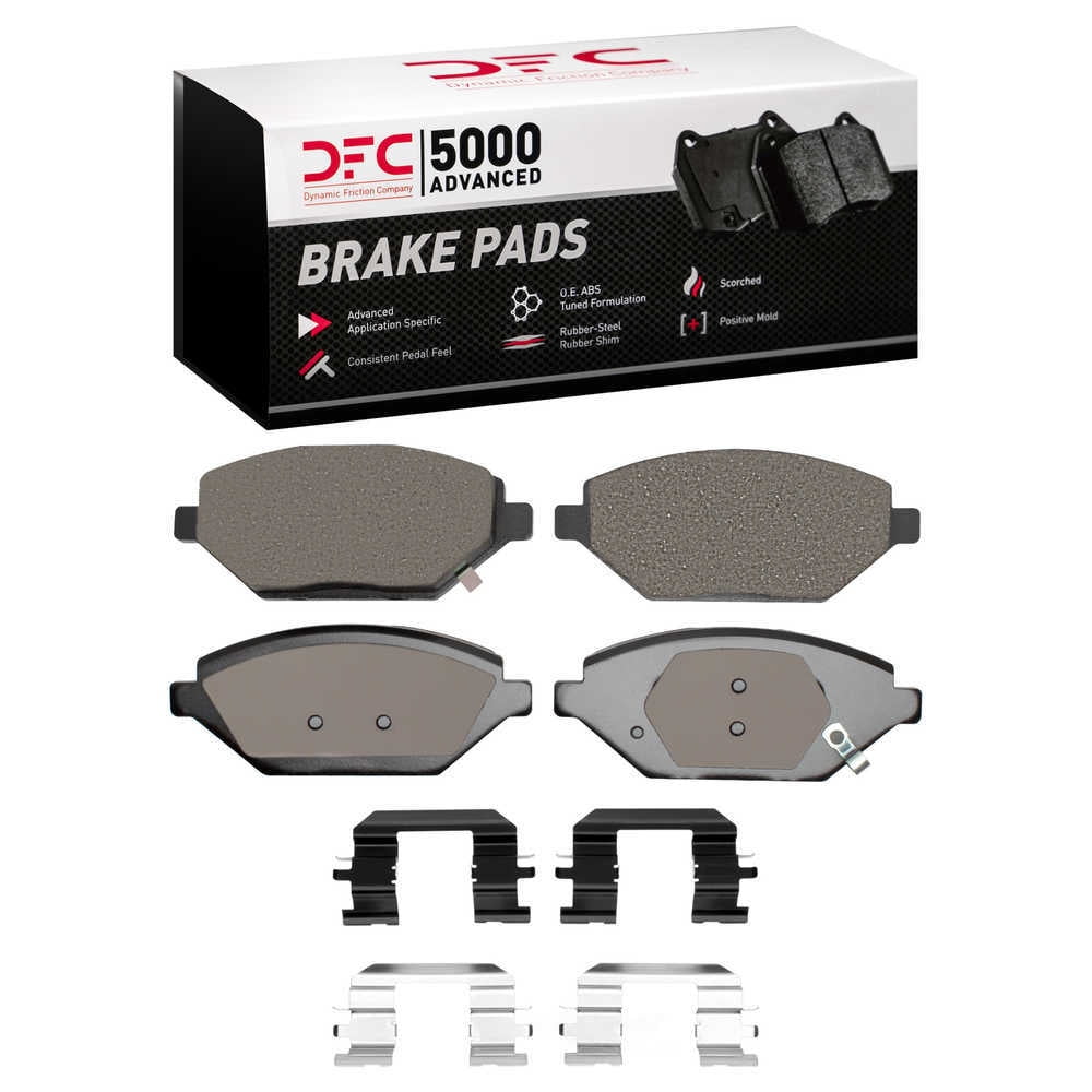 Dynamic Friction Company 1551-1864-01 DFC 5000 Advanced Brake Pads - Ceramic and Hardware Kit - OE